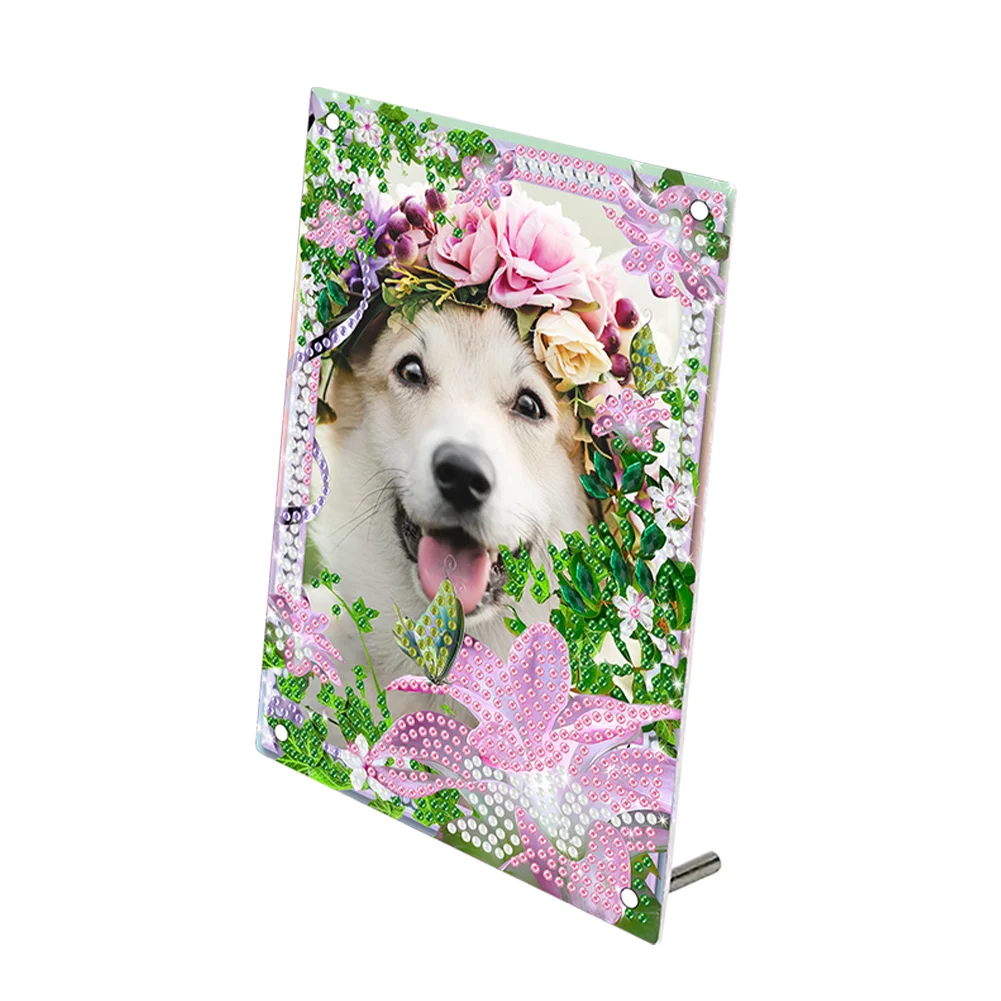 Special Shape Butterfly Flowers Table Top Diamond Painting Frame Kits for Adults