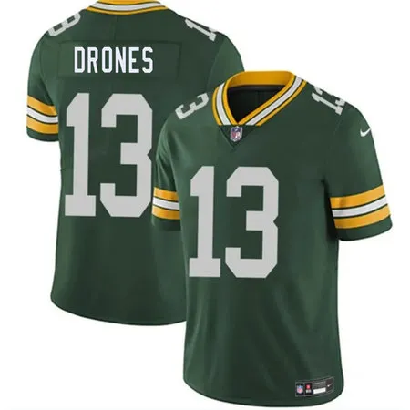 Men's Green Bay Packers #13 Kyron Drones Green 2026 Draft Vapor Untouchable Limited Jersey