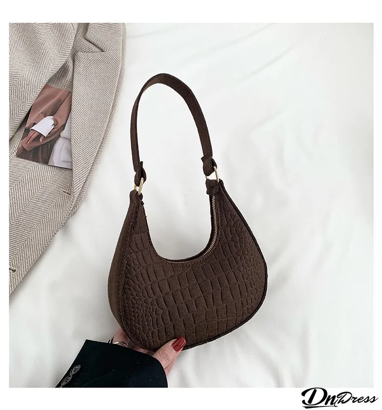 Solid Color Chic Women's Bag Trendy Summer Pattern Underarm Bag Casual Shoulder Handbag