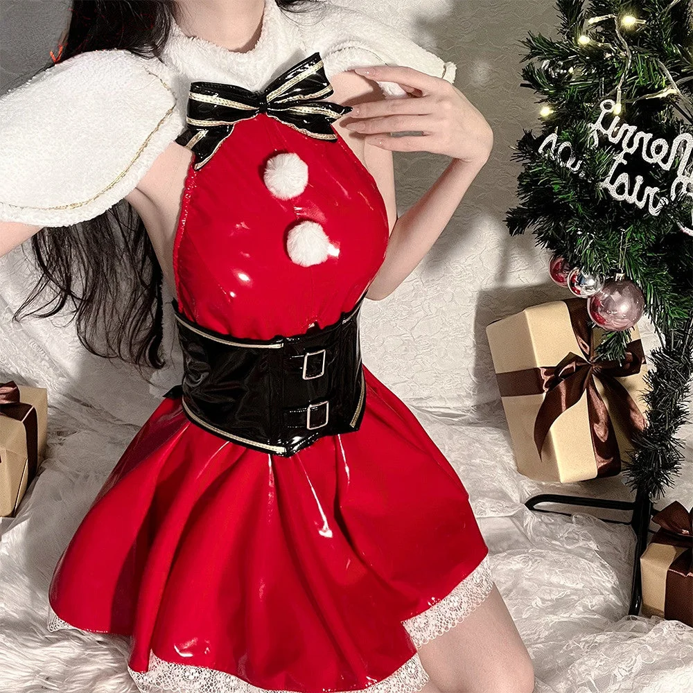 Rabbit Ear Leather Cosplay Dress