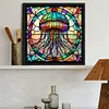 Diamond Painting-DIY Full Round Drill Stained Glass Art Jellyfish