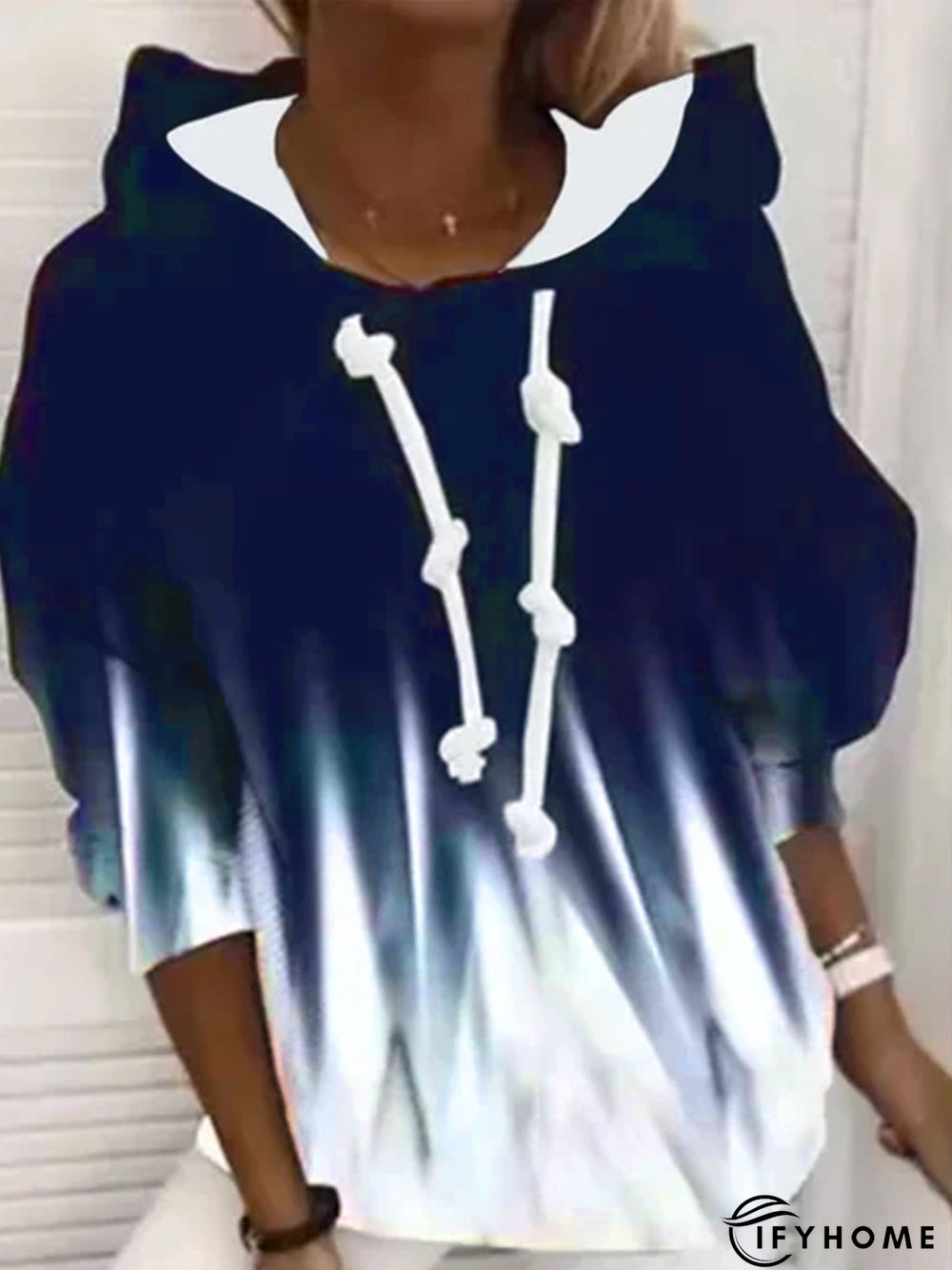 Ombre Long Sleeve Sweatshirt Hoodies Women | IFYHOME