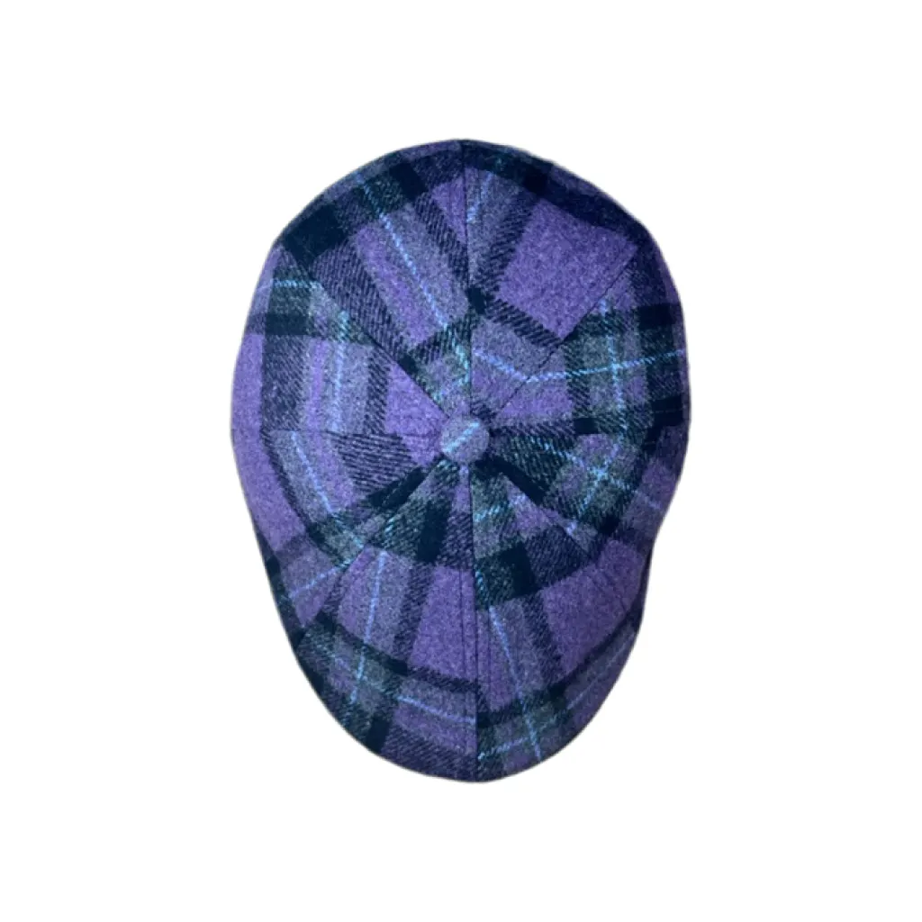 Hatsfashion-The Violet Rose Plaid Peaky   Cap - Purple Plaid