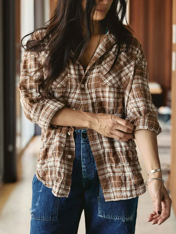Vintage Lightweight Plaid Women's Shirt