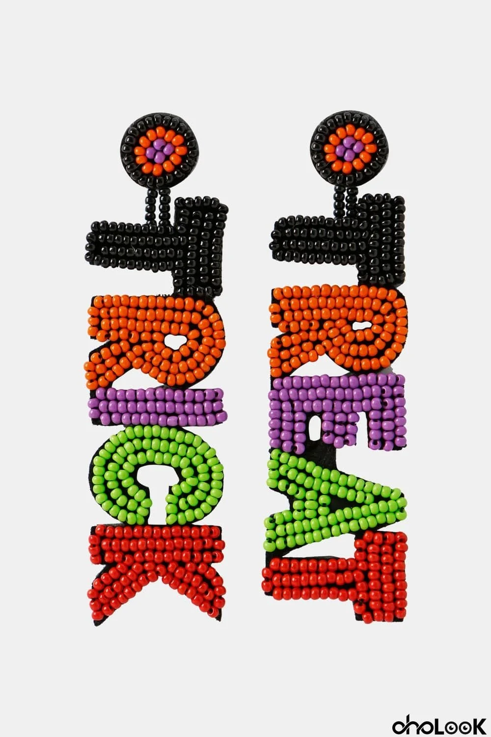 TRICK OR TREAT Beaded Dangle Earring