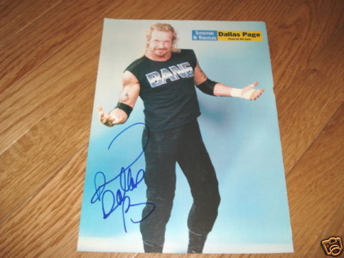 Dallas Page WCW WWF Signed Autographed Cover Mag Photo Poster painting