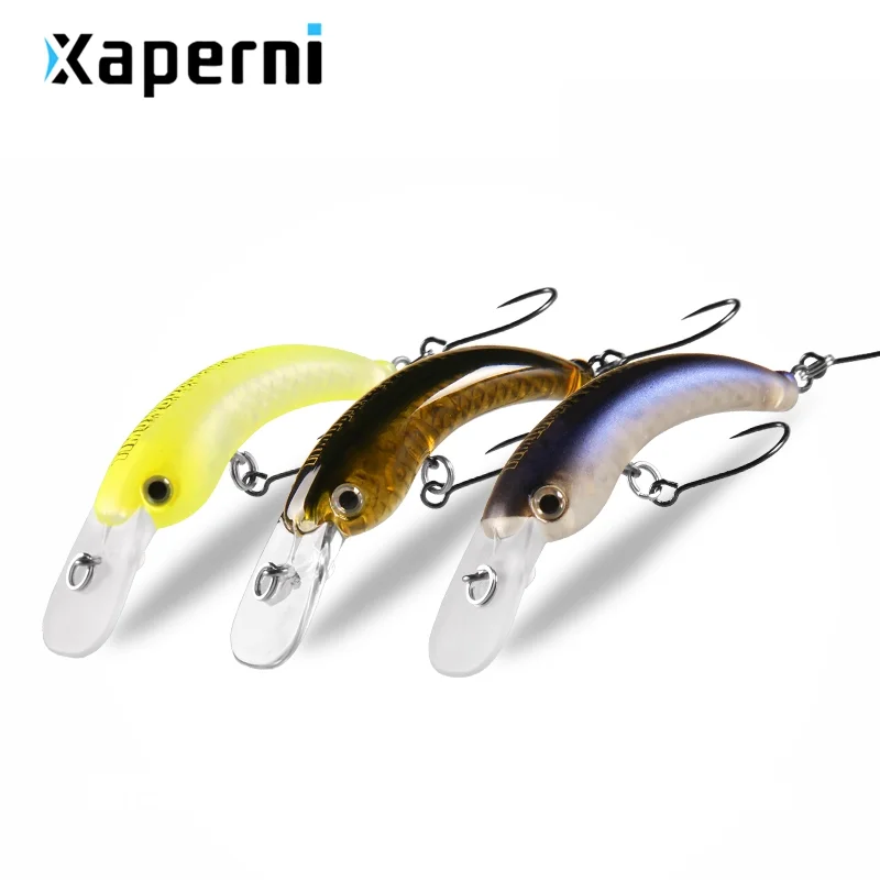 Xaperni 3pcs per set 29mm 42mm  Fishing Lure Trout Mini Crankbait Wobbler Fishing Tackle Minnow Crank Artificial Hard Bait