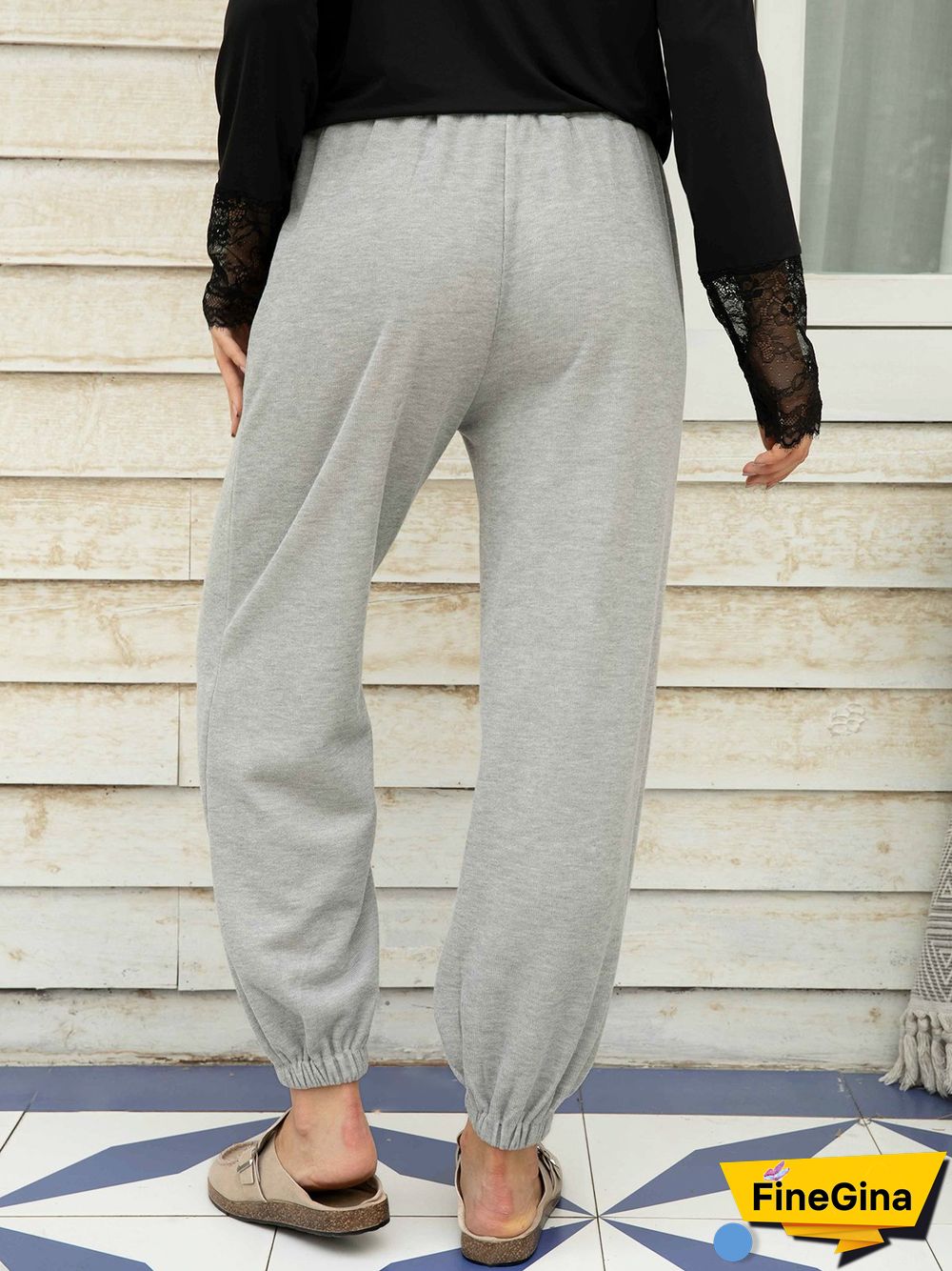 Cotton-Blend Casual Sports Pants