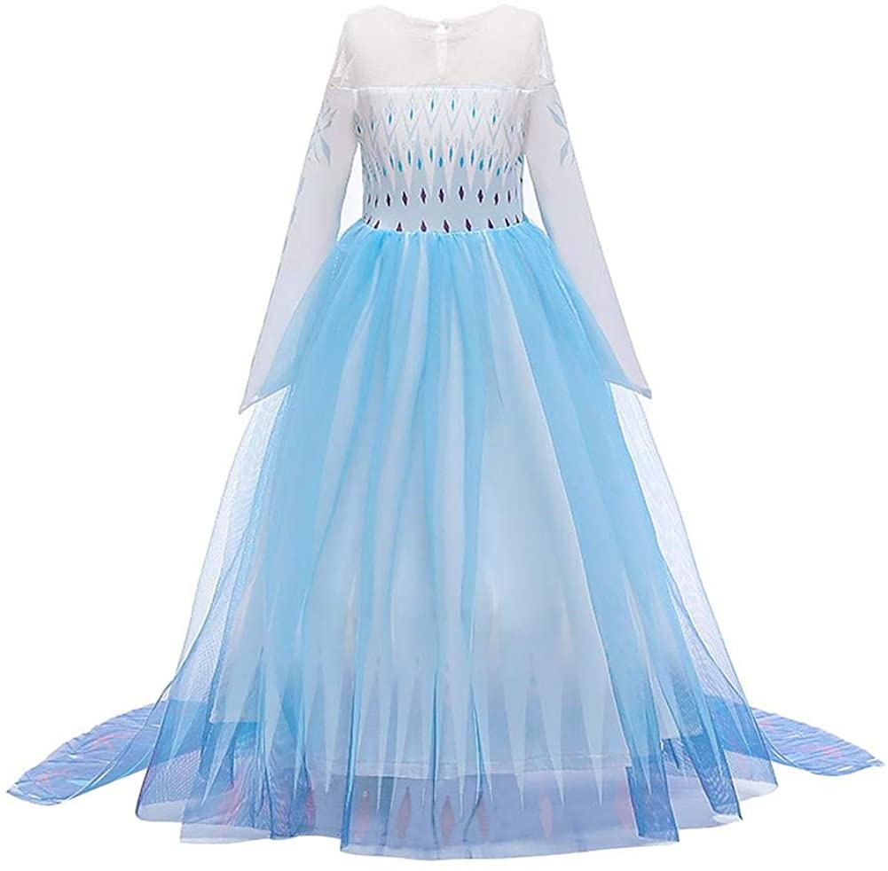 Frozen 2 Princess Elsa Fancy Dress For Kids Girls Cosplay Costume