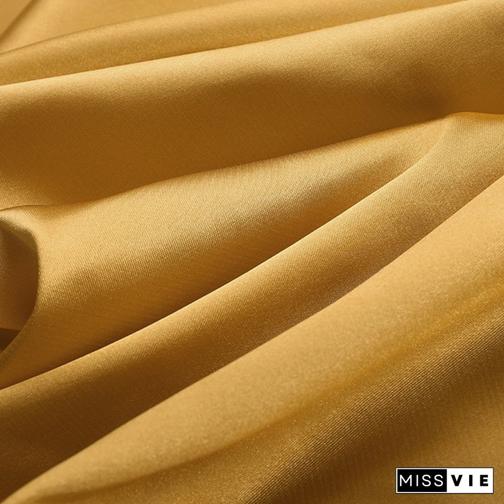 Autumn Women Silk Satin Long Sleeve Lapel Collar Shirt Tops Button Down Laides Casual Elegant Blouse Tops