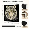 DIY Pearl Painting Tiger for Home Wall Decor with Frame(30x30cm)