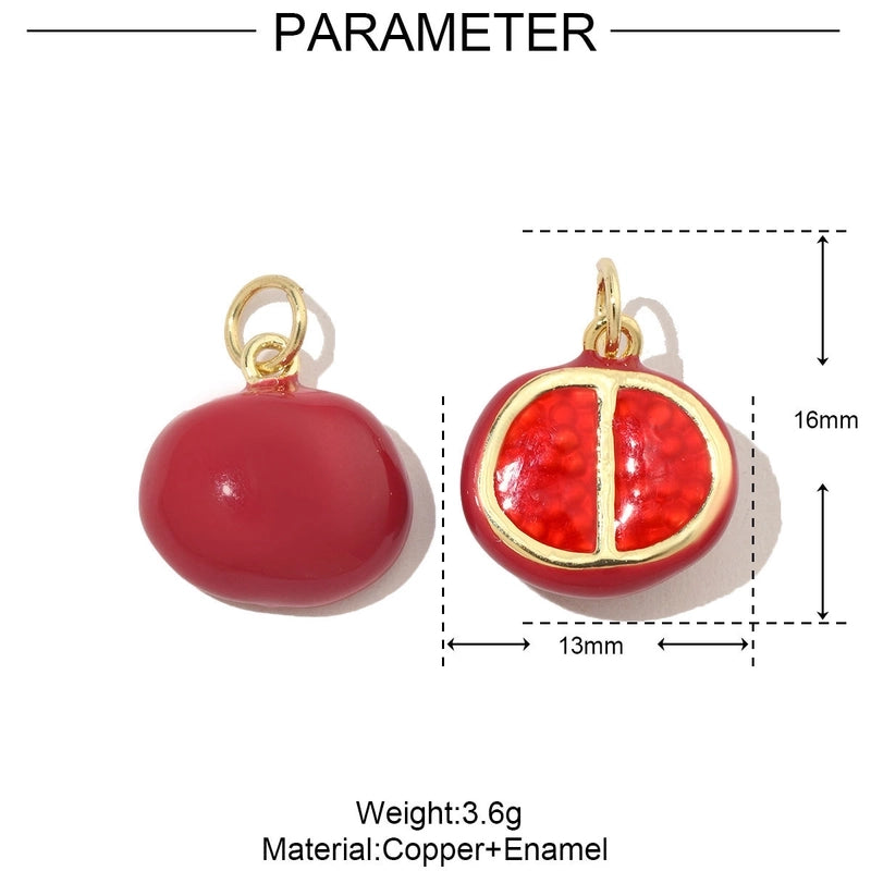 3 PCS/Package 13*16mm 15*9mm 8 * 17mm Copper Cherry Fruit Banana Pendant Jewelry Accessories