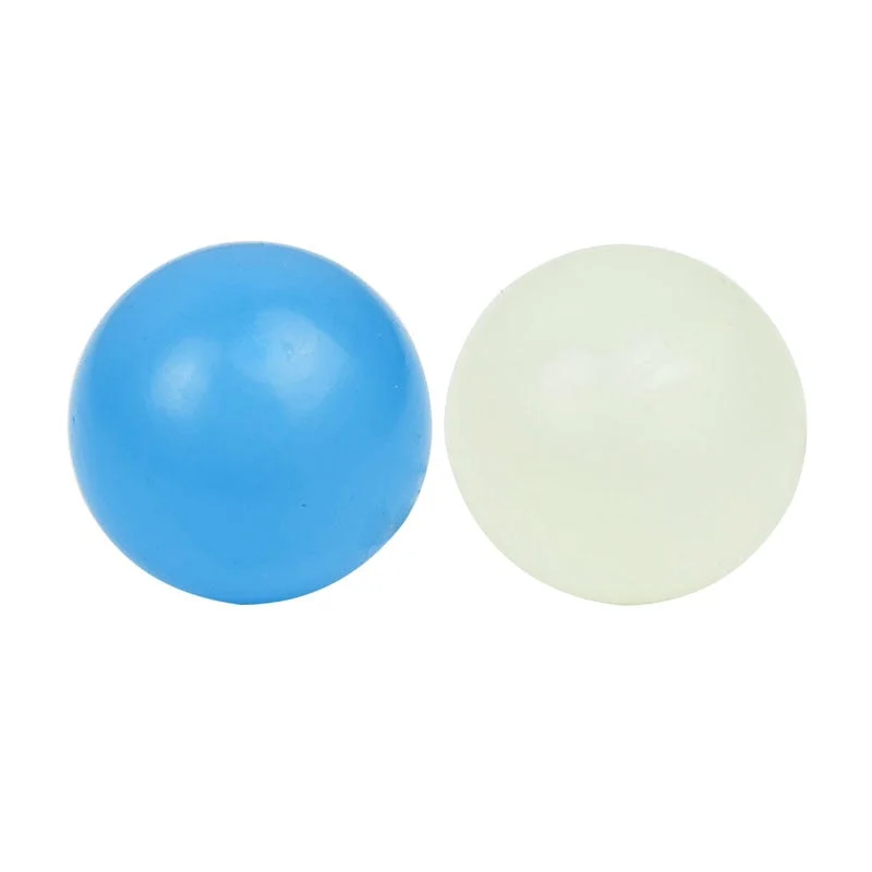 4.5cm Luminous Balls High Bounce Glowing Stress Ball Sticky Wall Home Party Decoration Kids Gift Anxiety Toy Glow in the Dark