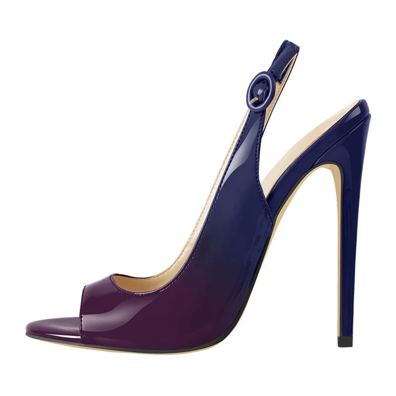 Onlymaker Women's Peep Toe 12cm Thin High Heels Pumps Sandals Ladies Shoes Open Toe Big Size Summer Stiletto Sandals