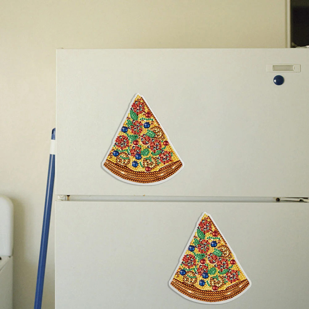 1pcs DIY Pizzeria Diamond Painting Magnets Refrigerator for Adults Kid Office Car Fridge