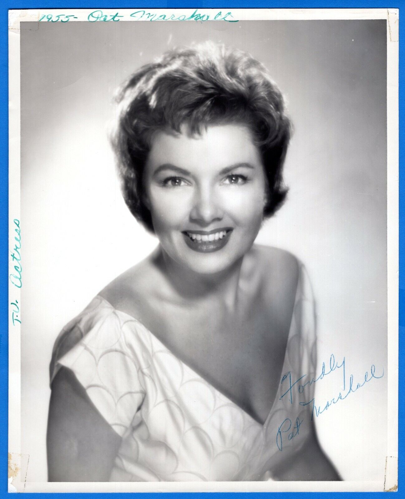 Pat Marshall Actress Singer Hand Signed Autograph 8x10 Vintage Photo Poster painting