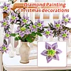 8Pcs 3D Purple Artificial Flowers DIY Desktop Diamond Art Kit