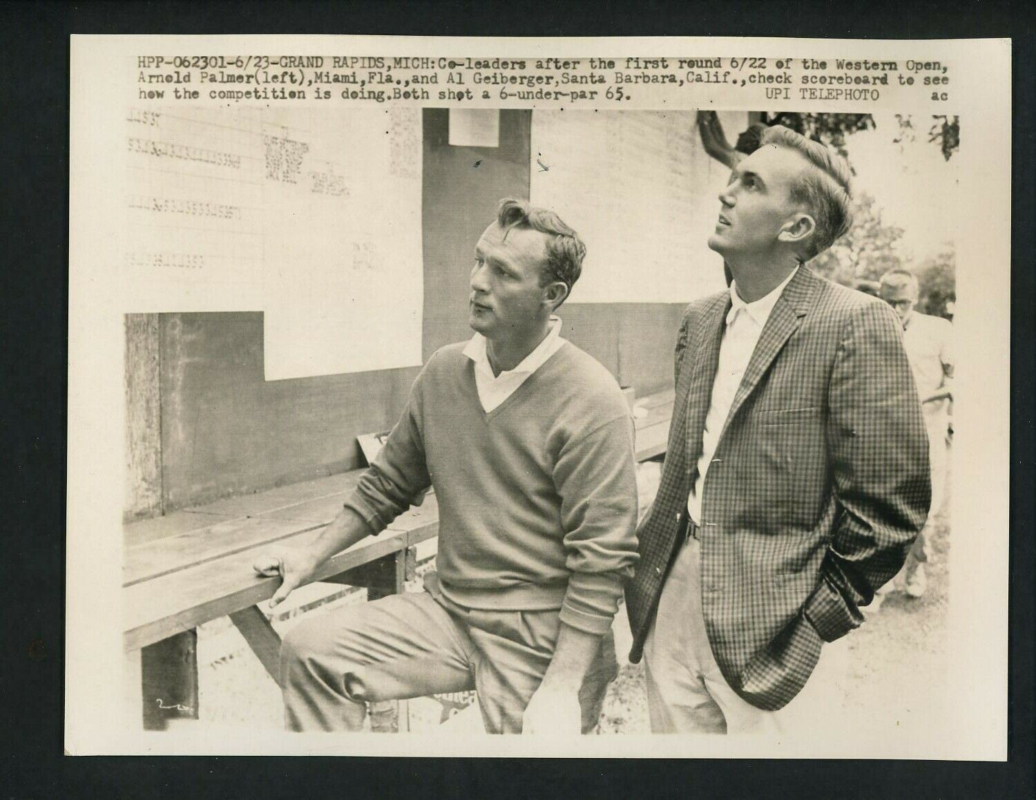 Arnold Palmer Al Geiberger Western Open Golf Tournament Press Photo Poster painting Grand Rapids