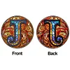 >SALE<Double Sided Letter J Suncatcher Diamond Drawing Hanging Ornament for Home Decor