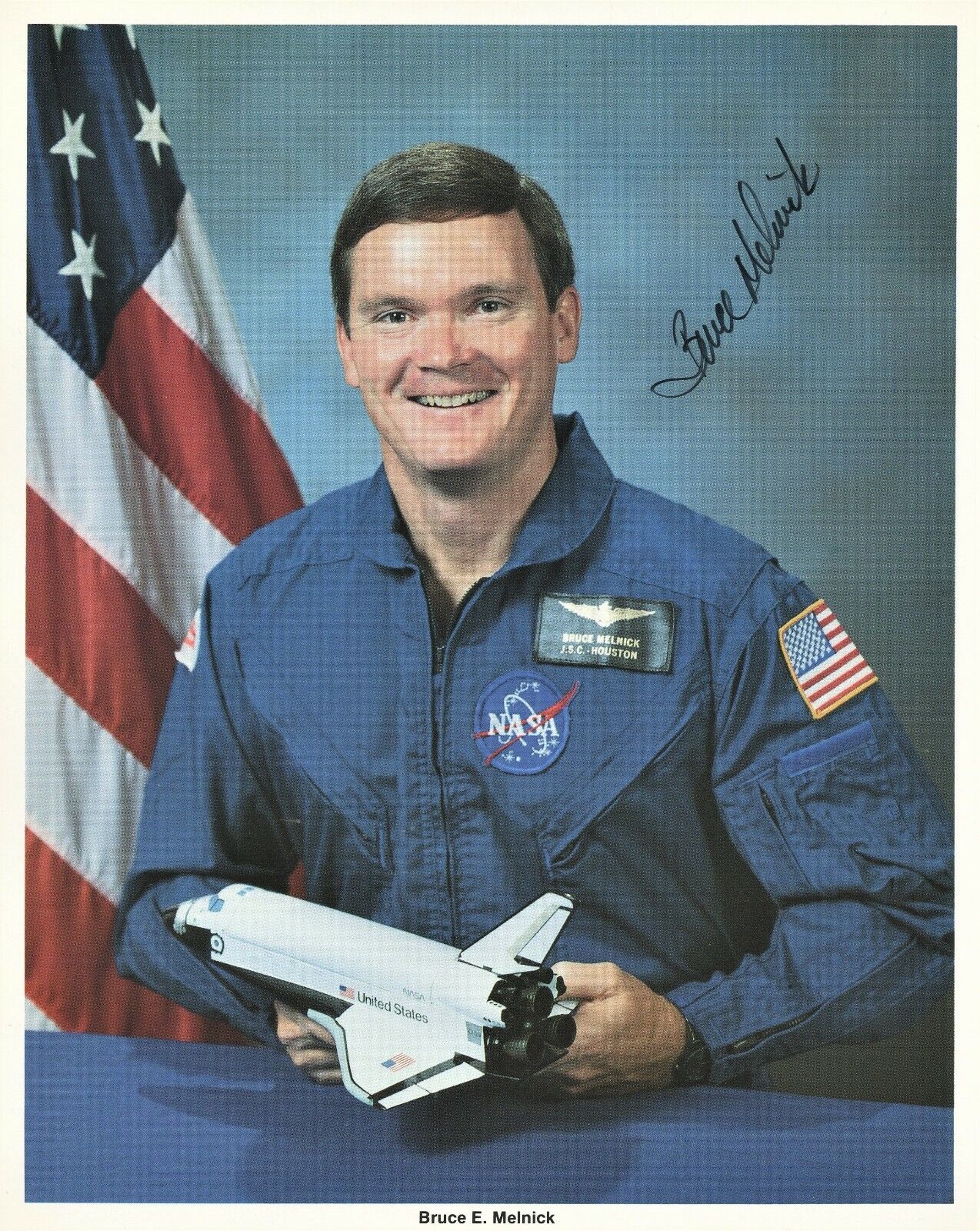 Shuttle Astronaut BRUCE MELNICK Signed Photo Poster painting