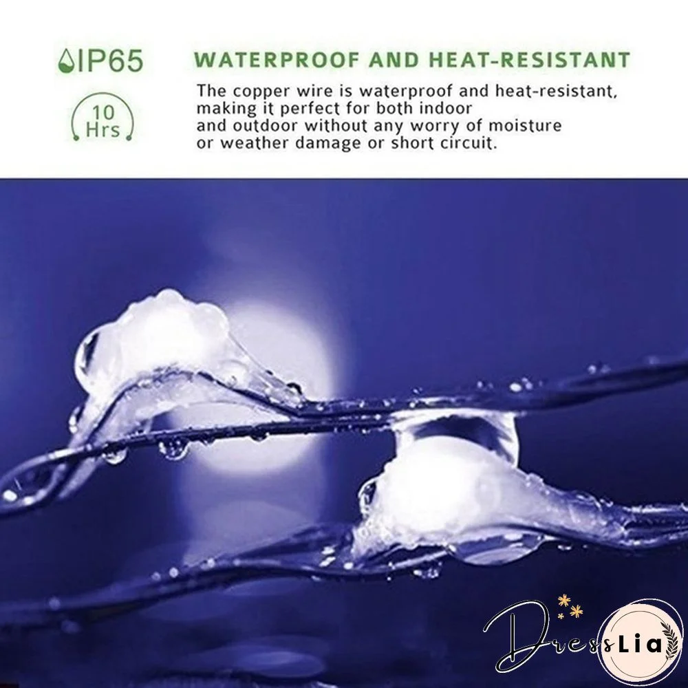 300/200/100/50/10 LED 9COLORS Creative Waterproof 8 Modes Solar Powered Copper Wire String Lights for Outdoor Indoor Home Garden Party Wedding Patio Tree Christmas Decoration