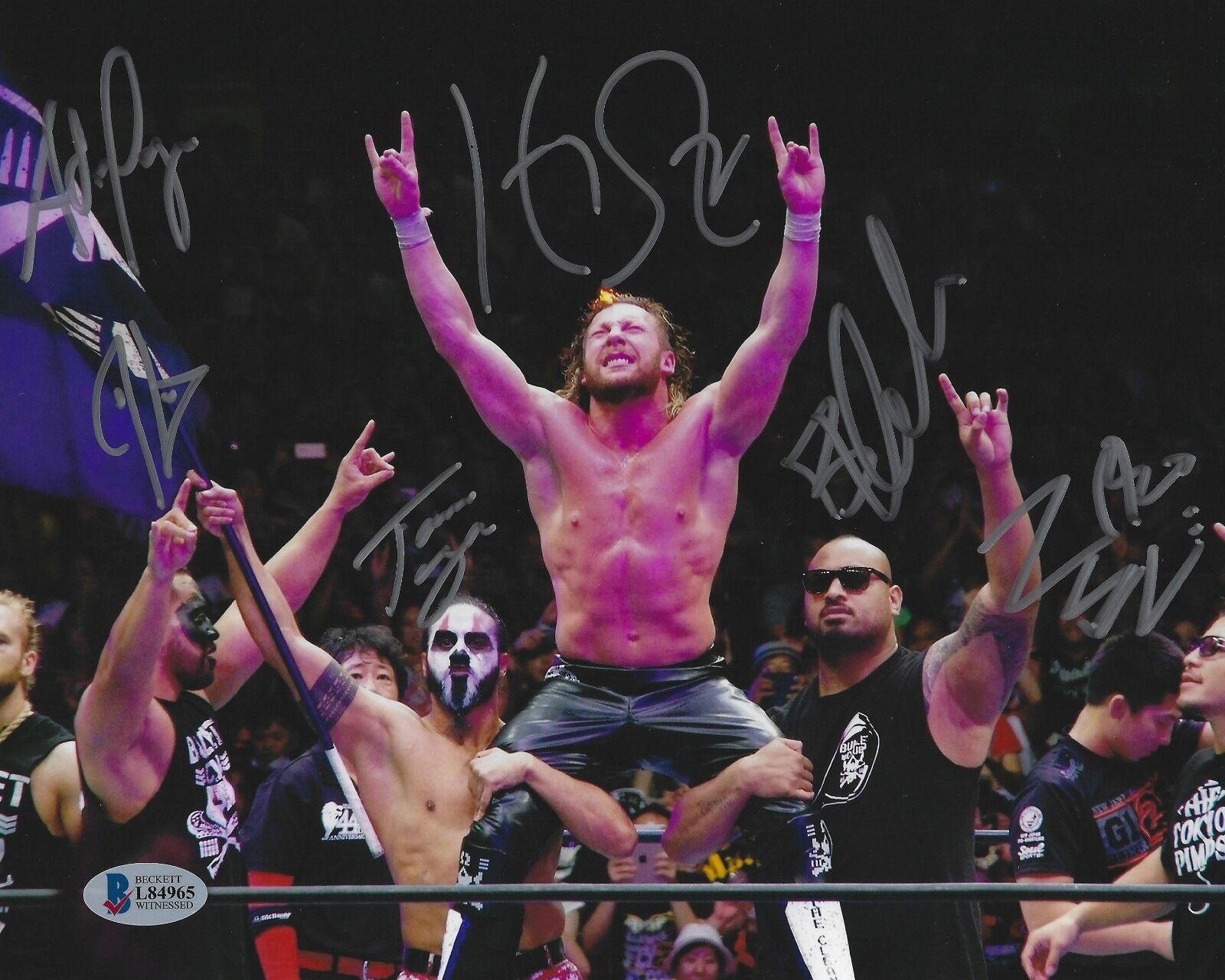 Kenny Omega +5 Bullet Club Signed 8x10 Photo Poster painting BAS COA New Japan Pro Wrestling G1