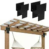 [US Local Warehouse] 2 Pack Pergola Brackets 6x6 (Actual 5.5x5.5in) Posts Caps Tie Brackets Galvanized Steels Gazebo Hardware Kit for Gazebos Deck & Porch Post To Beam