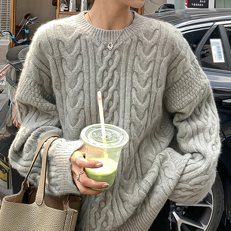 Colourful Cable Knit Pullover