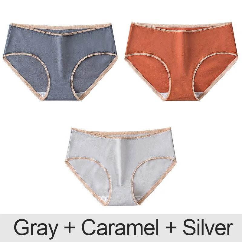 3PCS/Set Cotton Panties Patchwork Women Panties Sexy Lingerie Female Underwear Underpants Woman Panties Briefs Intimate Pantys