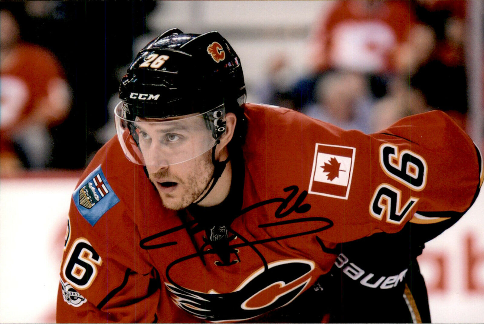 Michael Stone SIGNED autographed 4x6 Photo Poster painting CALGARY FLAMES #2