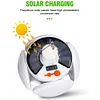 Solar Folding Football Bulb Folding LED Football Bulb Solar Pendant Light with Hooks for Home Garage Party Decoration