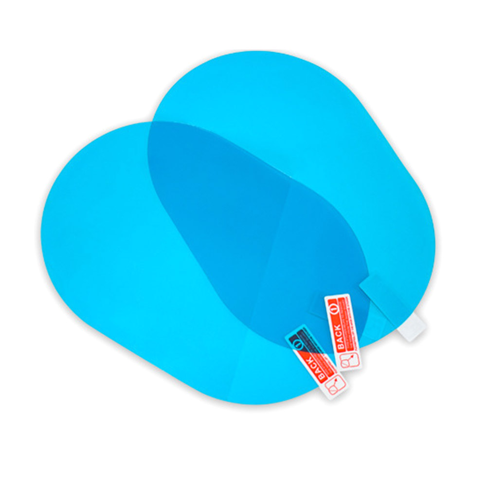 

2pcs Oval Car Rearview Mirror Waterproof Sticker Anti Fog Protective Film, 501 Original