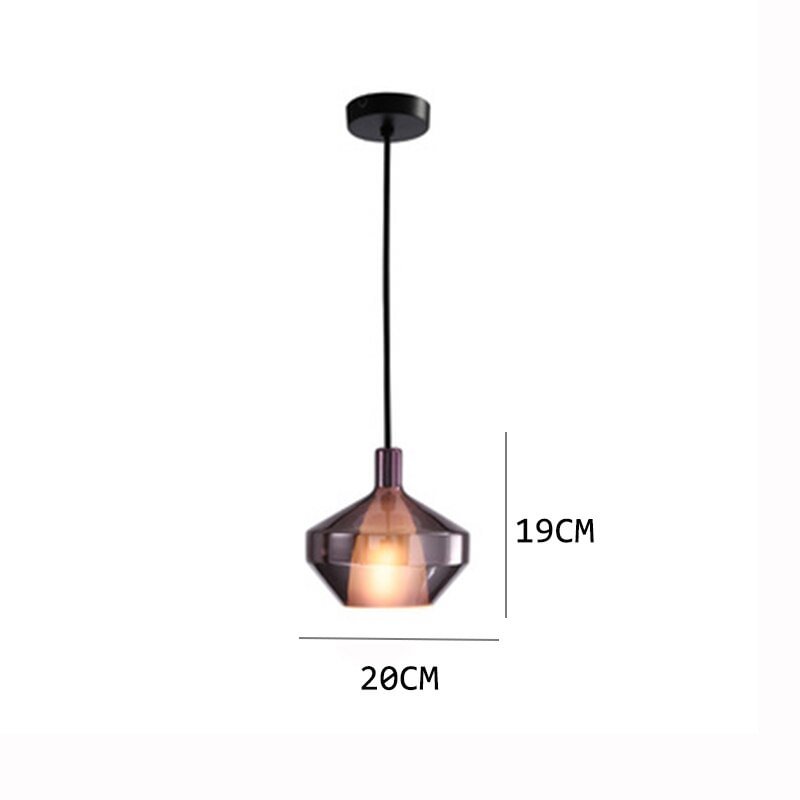 Post-Modern LED Diamond Glass Pendant Lights Lighting Nordic LOFT Restaurant Pendant Lamp Livin Room Indoor Decor Light Fixtures