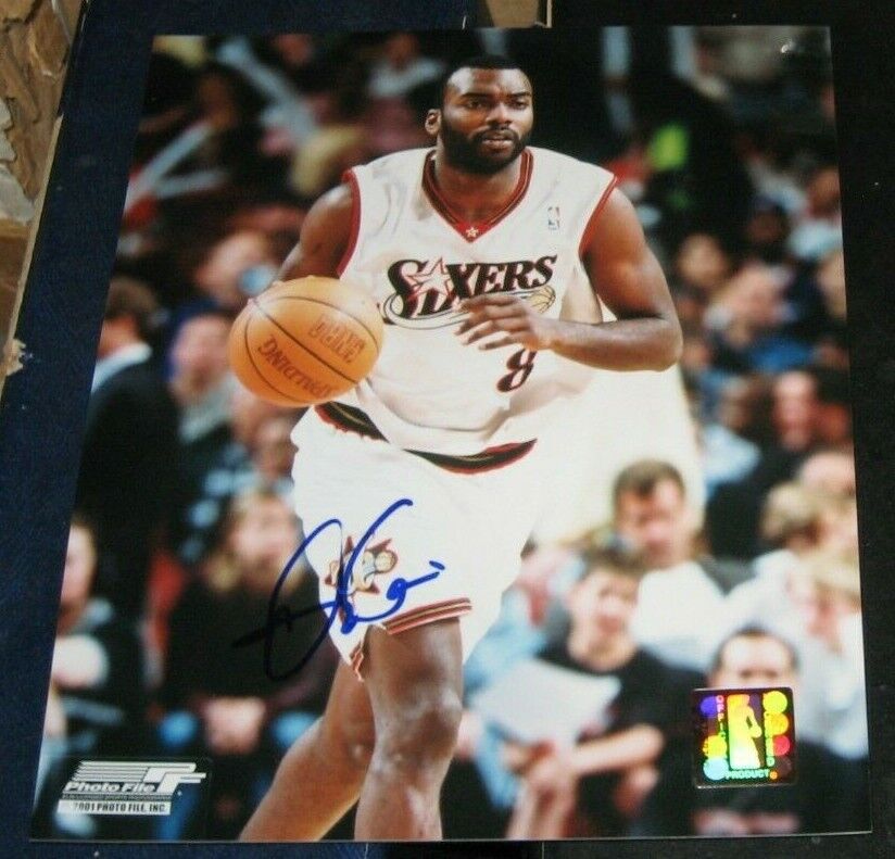 Aaron McKie Philadelphia 76ers SIGNED AUTOGRAPHED Photo Poster painting FILE 8x10 COA Basketball