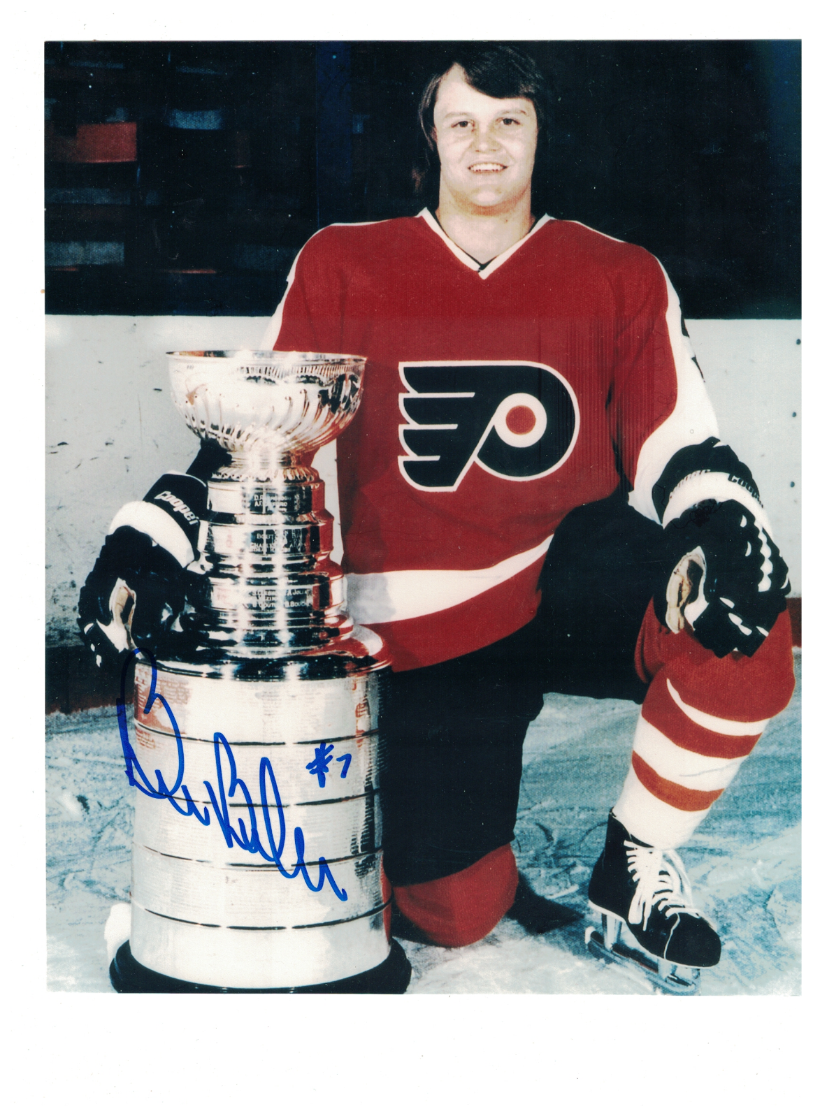 Bill Barber Philadelphia Flyers With Cup Signed 8 x 10