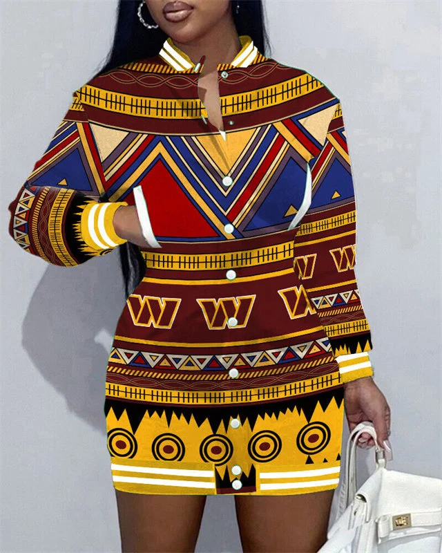 Washington Commanders
Limited Edition Button Down Long Sleeve Jacket Dress