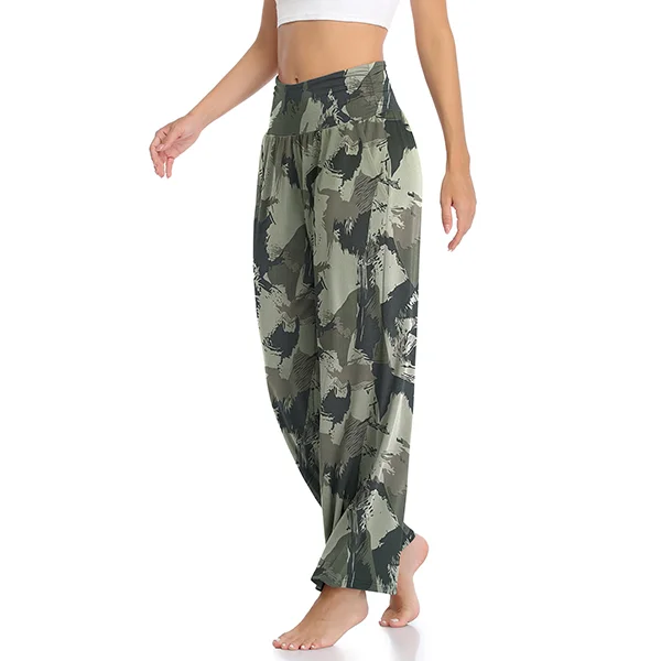  TARSE Women's High Waisted Capri Pants Petite Casual Wide Leg Yoga  pants Loose Soft Pajamas with Pockets Sweatpants(ArmyGreen,S) : Clothing,  Shoes & Jewelry