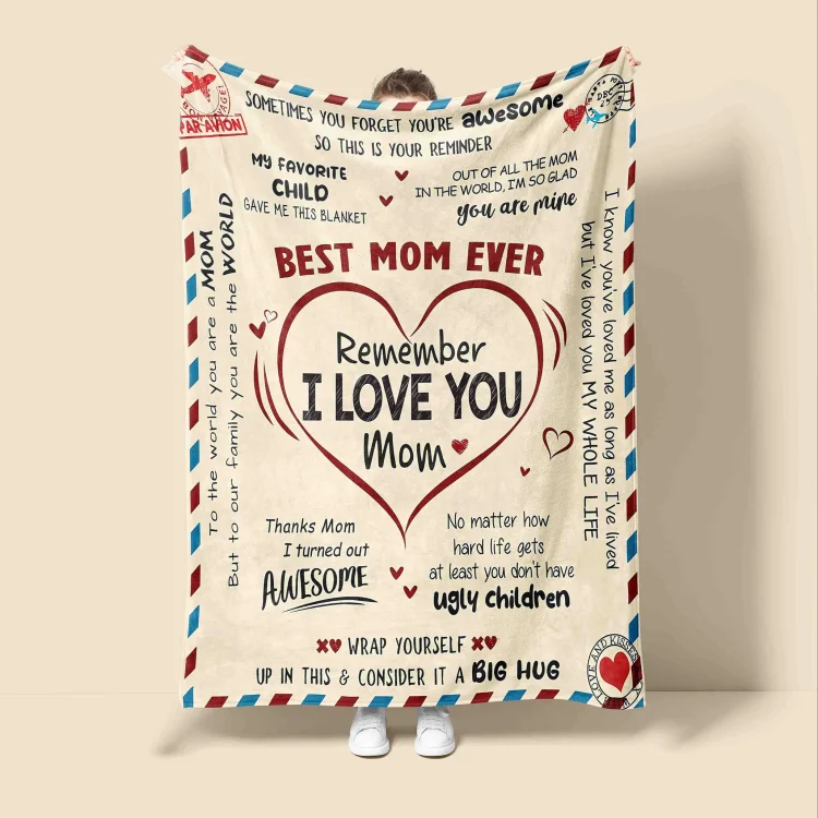 Envelope Heart Blanket For Mom