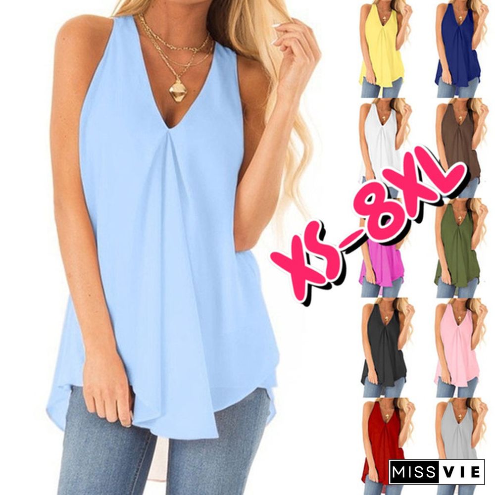 XS-8XL Spring Summer Tops Plus Size Fashion Clothes Womens Casual Off Shoulder Chiffon