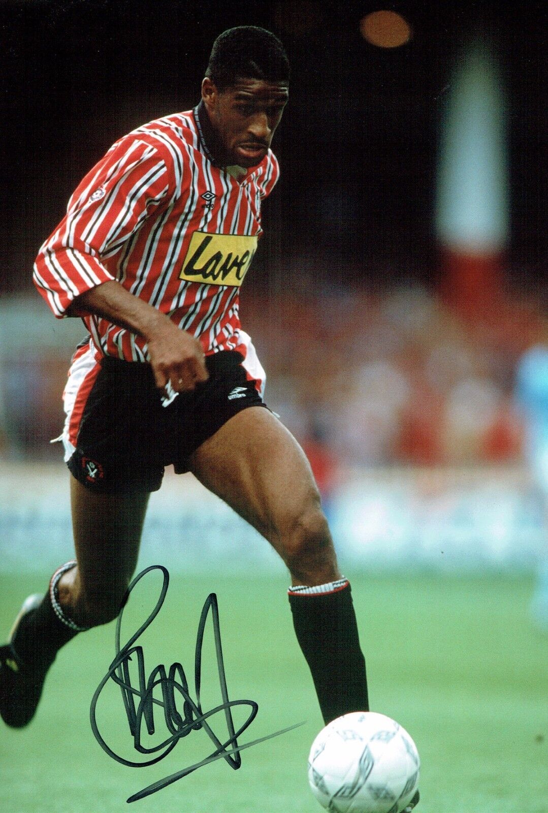 Brian DEANE SIGNED Autograph 12x8 Photo Poster painting 5 AFTAL COA Sheffield United Blades SUFC