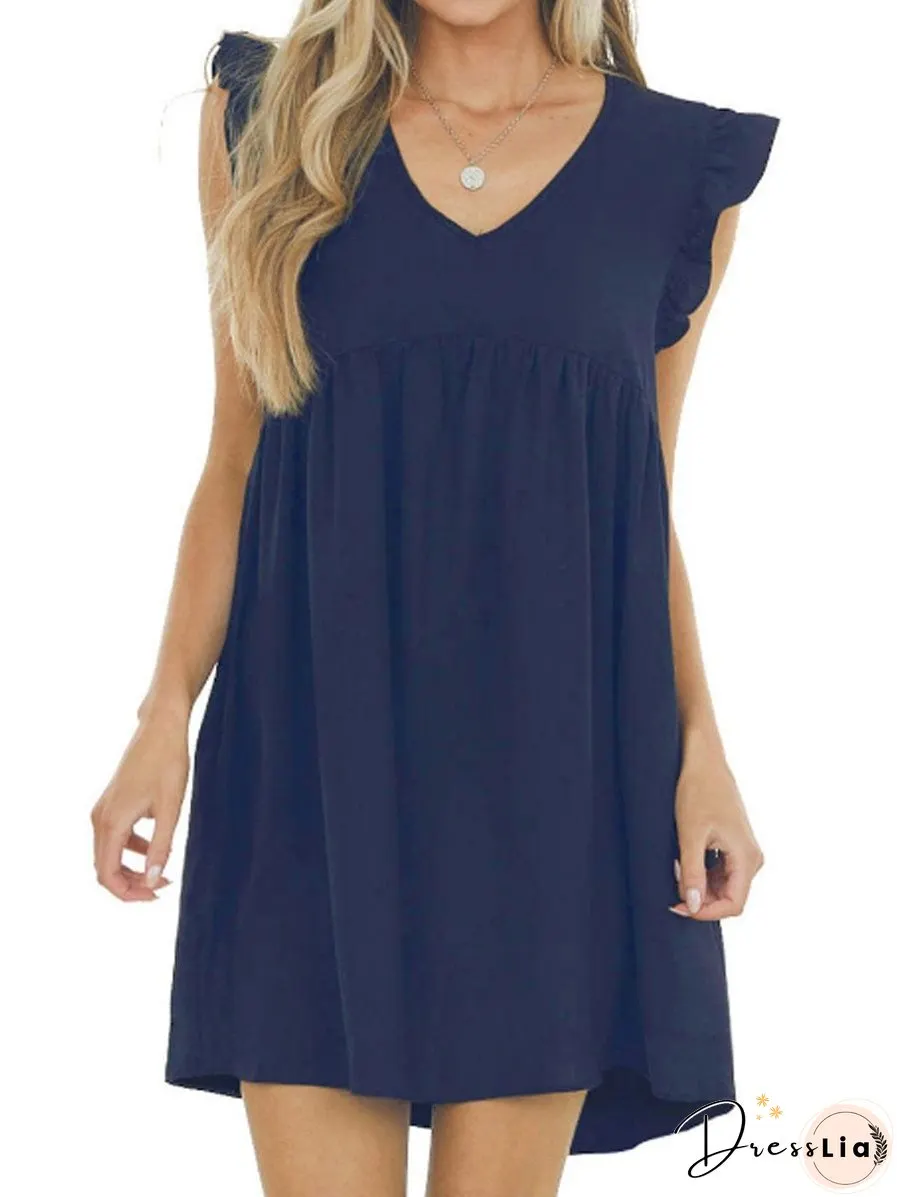 Crepe Mini Dress