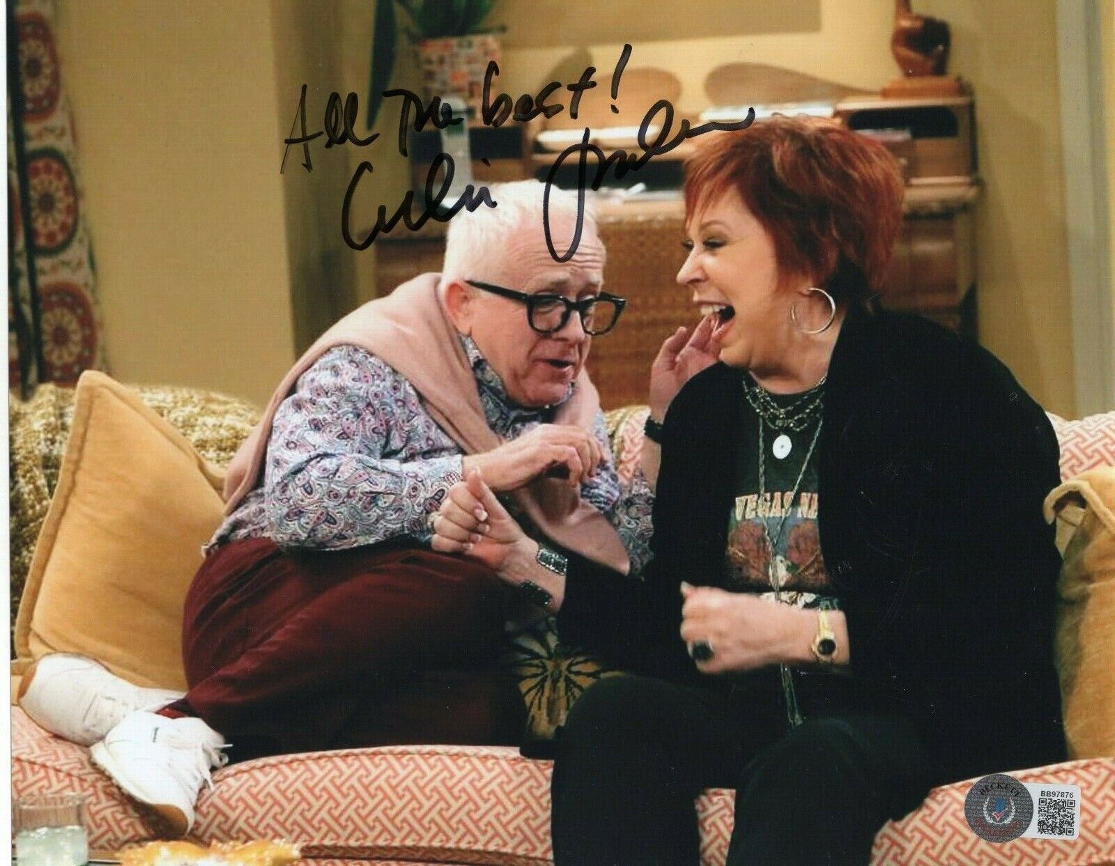 Leslie Jordan Signed Will and Grace TV Show 8x10 Photo Poster painting w/Beckett COA BB97876