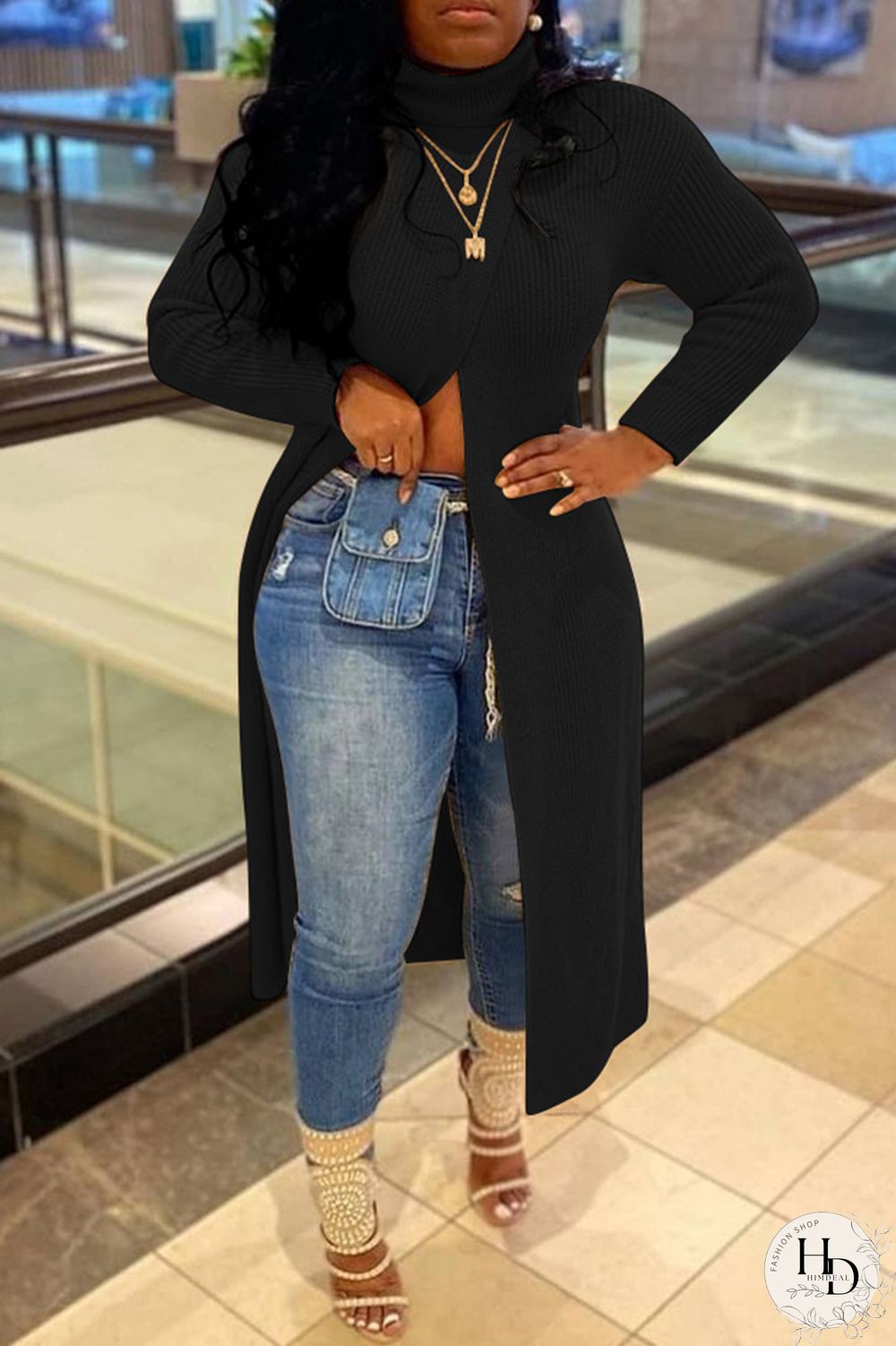 Apricot Casual Solid Patchwork Slit O Neck Tops