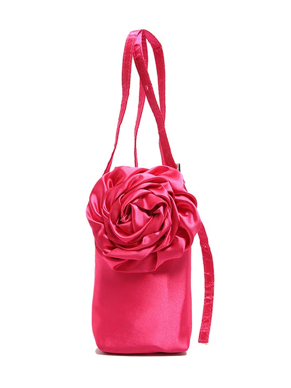 Flower Shape Solid Color Crossbody Bags