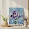 (30x40cm)DIY Pearl Painting Framed Flower Handmade Pearl Material Art Kit Living Room Decor