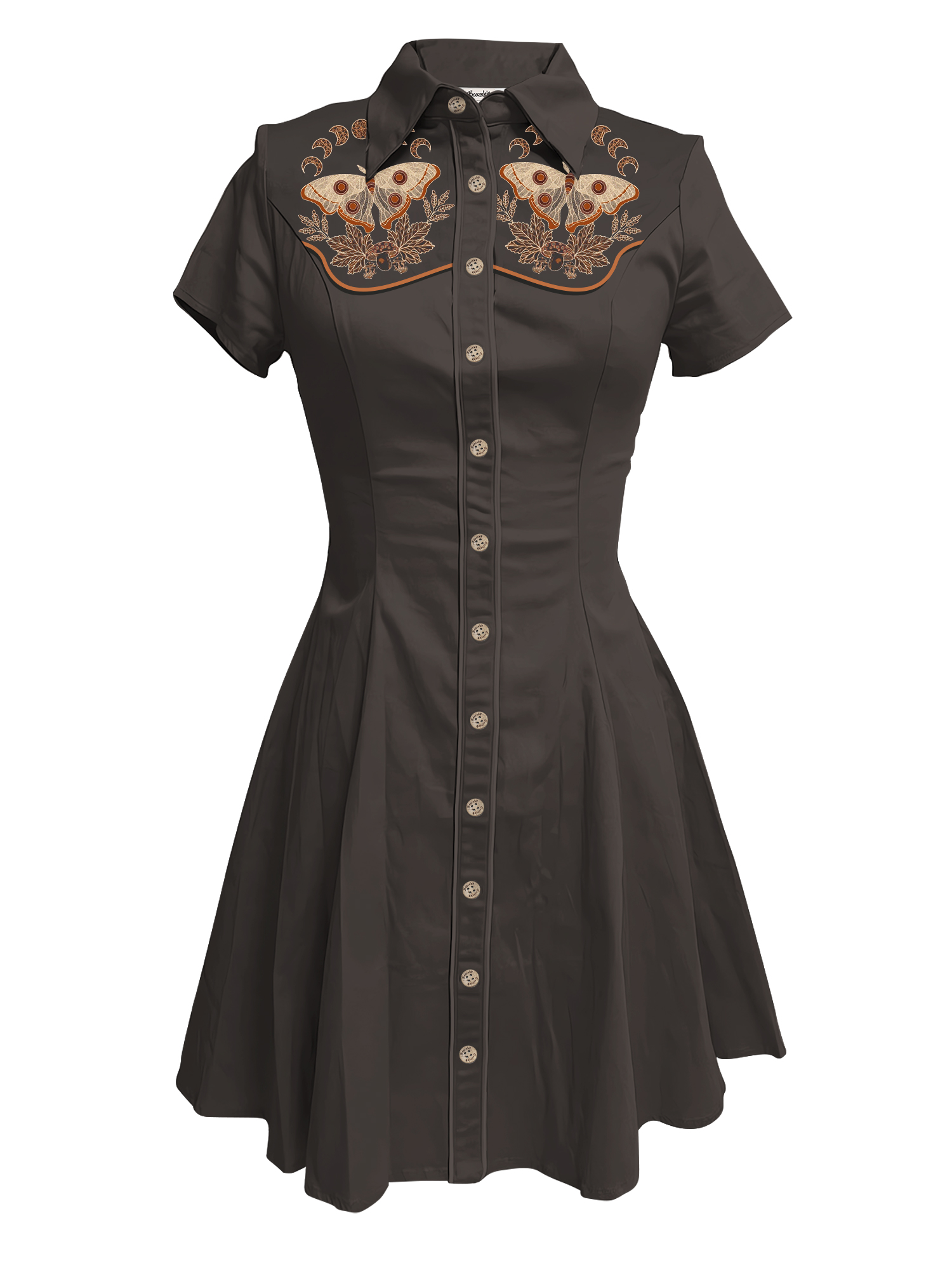 Moth And Flower - 100% Cotton Dress