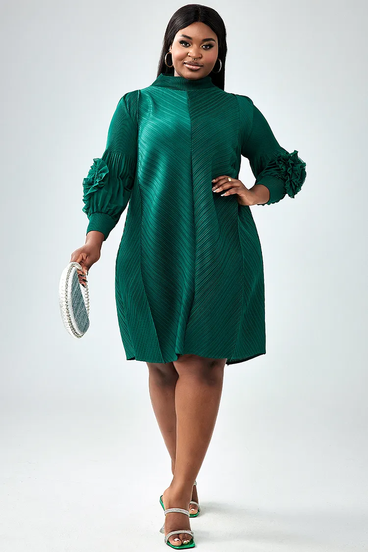 green emerald velvet dress Berylove Women Maxi Mother Dress Plus Size Dark Green A Line V Neck Wedding Party Guest Dress with Half Sleeves, Dark Green / 3XL