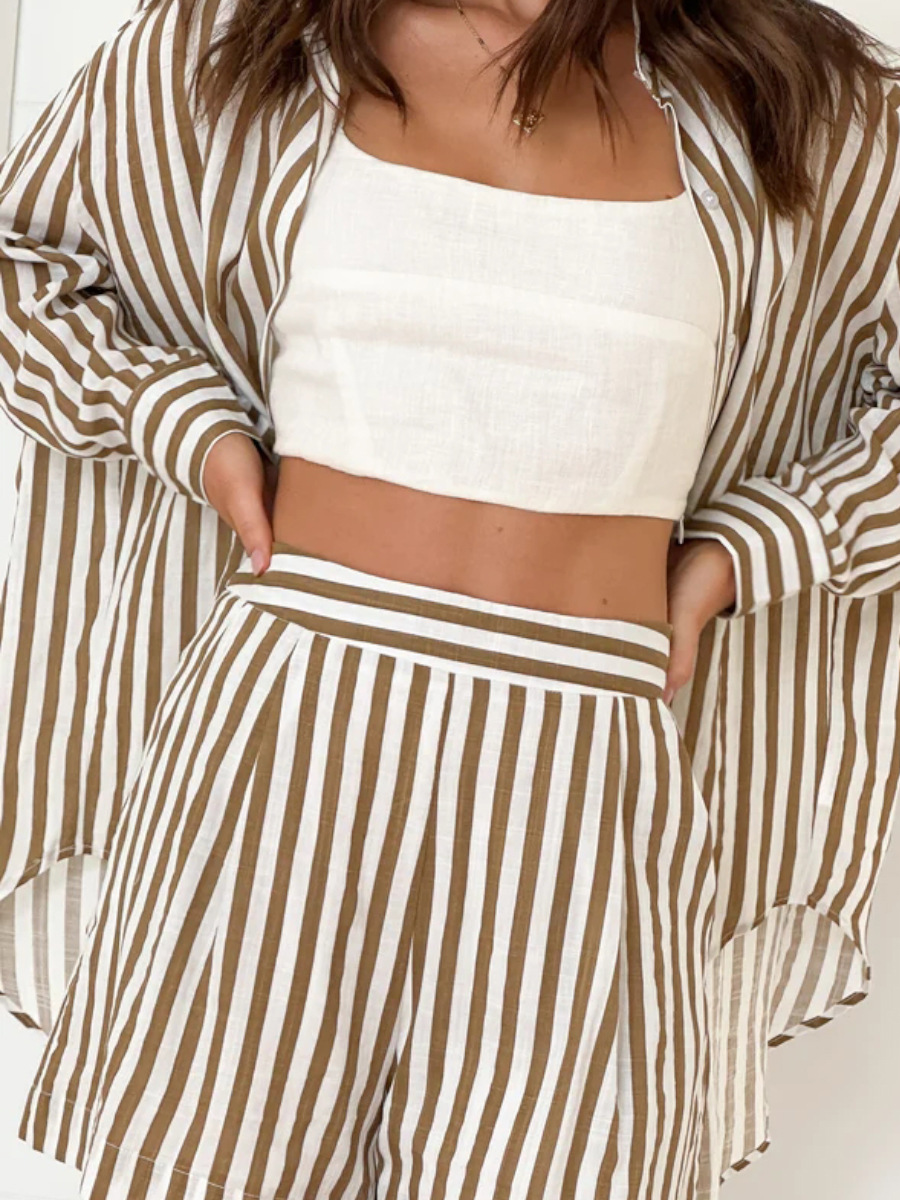 Summer Striped Two-piece Set