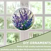 (18.5cm)DIY Acrylic Jigsaw Puzzle Window Hanging with Hanging Chain DIY Stained Glass Decoration Round Window Puzzle Decor for DIY Craft Project (Stained Glass Flower)