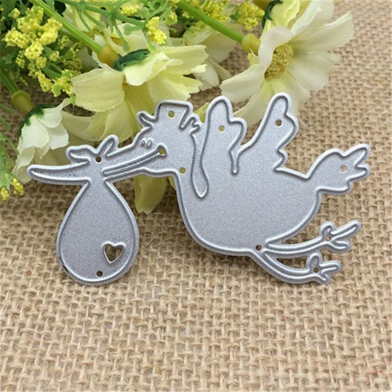 Beautiful Duck Catch Fish Metal Cutting Dies Stencil Scrapbooking Photo Album Card Paper Embossing Craft DIY